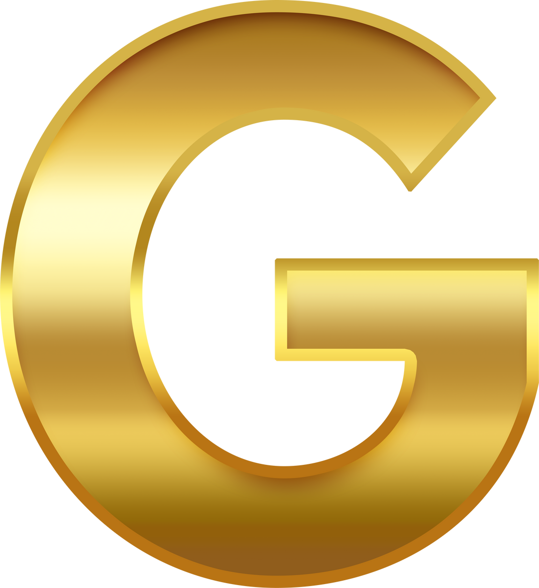 Gold Gradient Uppercase Letter G