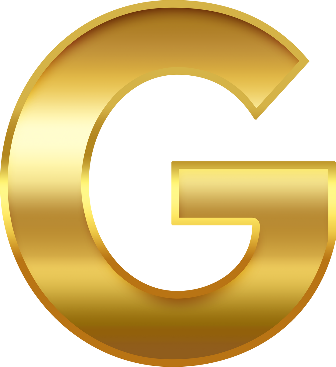 Gold Gradient Uppercase Letter G